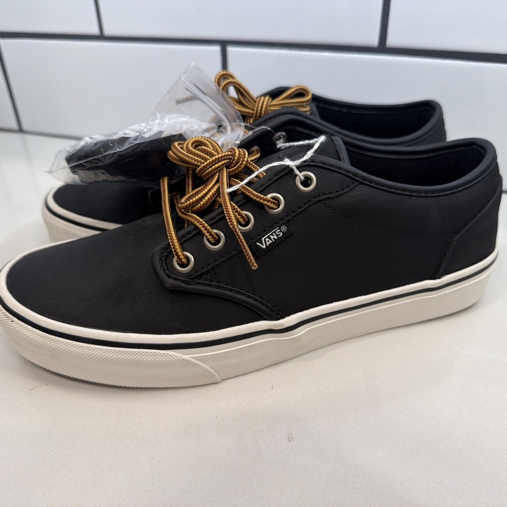 Vans Men's Atwood Black/Marshmallow Skate‎ MEN Shoes VN0A327L68X Sz 8.5